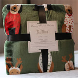 Christmas-themed warm fleece blanket