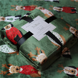 Christmas-themed warm fleece blanket