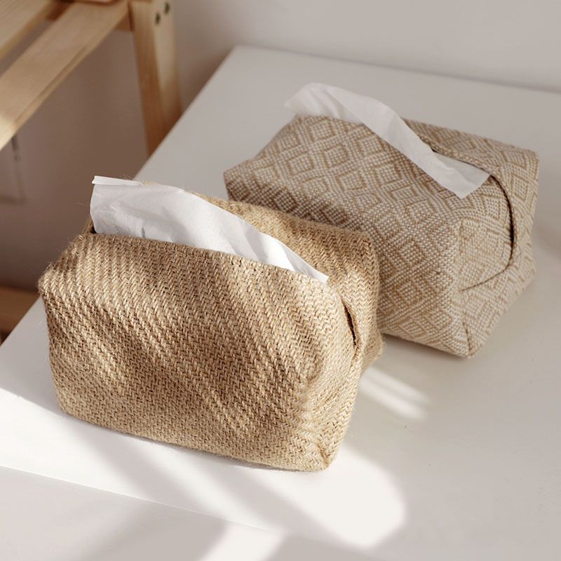 Cotton Fabric Tissue Box Holder - Elegant & Functional