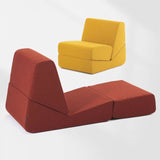 Modern Compressible Single Sofa - Vibrant Colors, High Elasticity, Premium Velvet